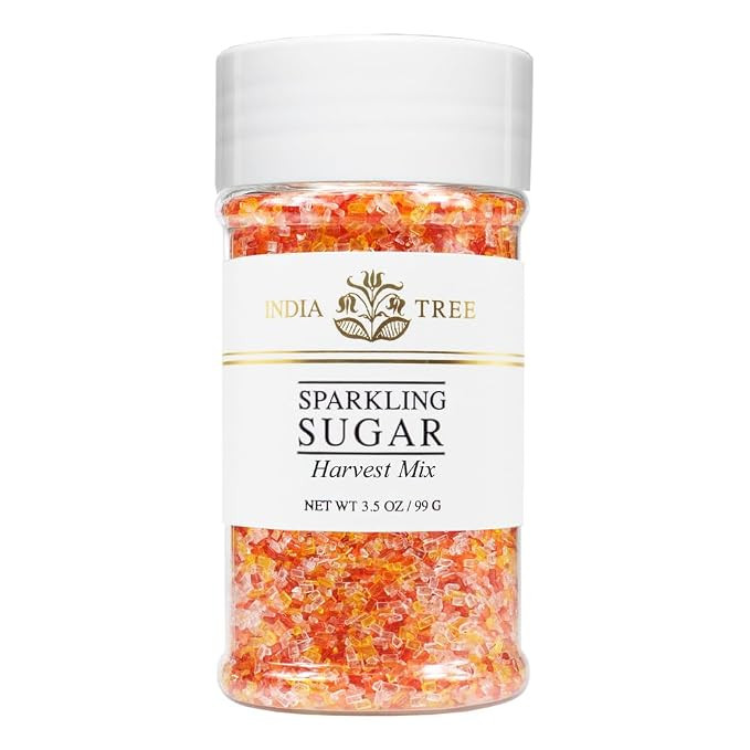India Tree Harvest Mix Sparkling Sugar, 3.5 oz | Vibrant Fall Blend of Red, Orange, Yellow & Whit... | Amazon (US)
