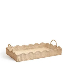 Scalloped Tray Rattan | Daylesford Organic