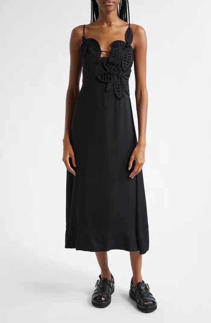 Flowered Bust Midi Dress | Nordstrom