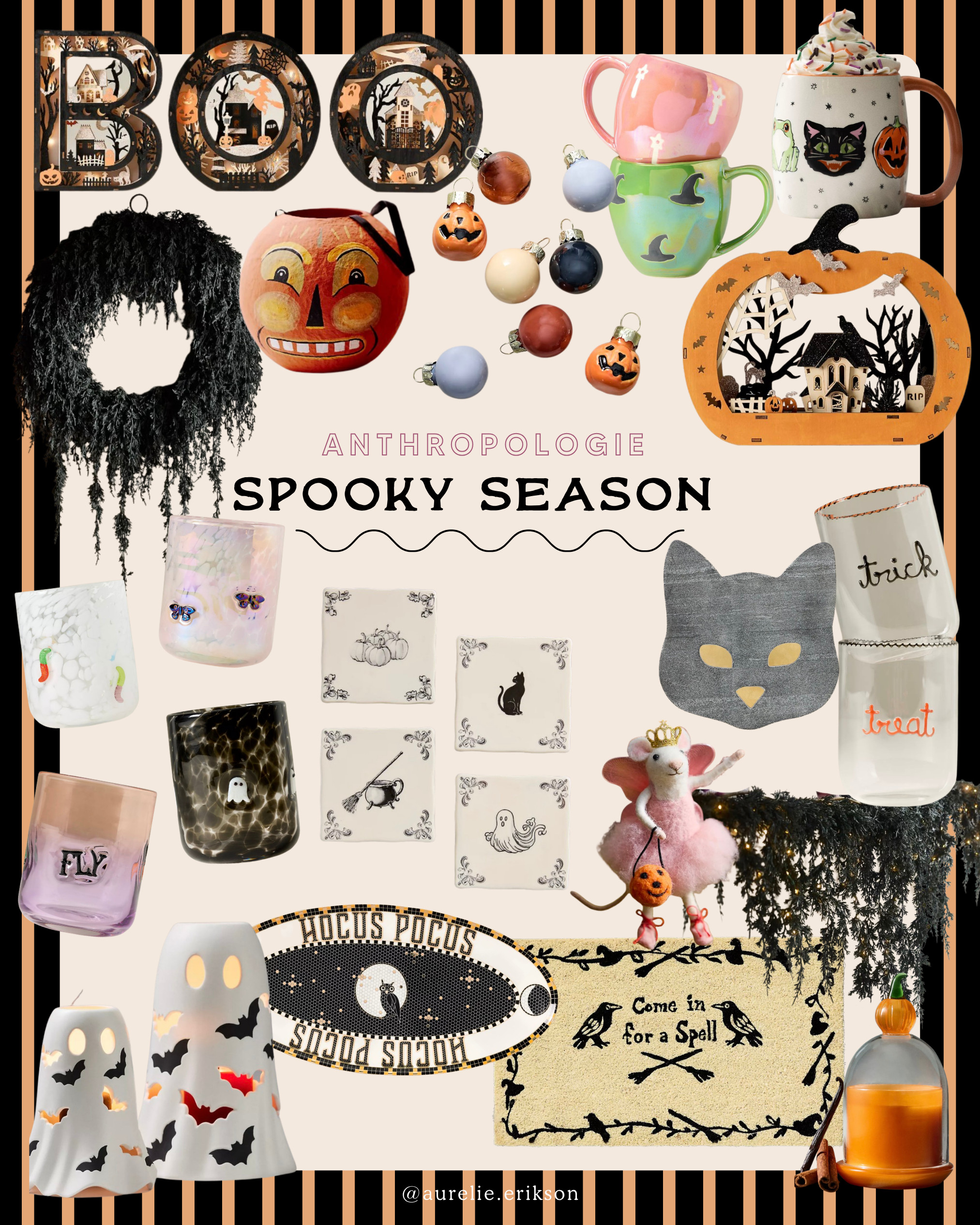 Spooky season starts at Anthro 👻🖤 From iconic Halloween glassware and whimsical pumpkins to hauntingly chic home decor, these new Anthropologie finds are equal parts spooky and sophisticated. If you love vintage-inspired Halloween with a touch of magic, these are the pieces you'll want before they disappear. 🎃✨ #AnthropologieHome #HalloweenDecor #SpookySeason #LTKHome #HalloweenFinds 

 #LTKSeasonal #LTKHome
