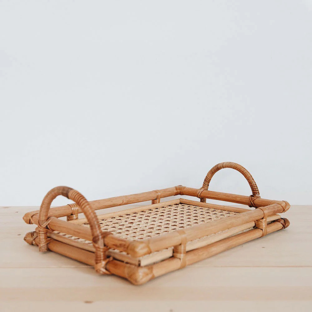 Rattan Tray with Handles | Roan Iris