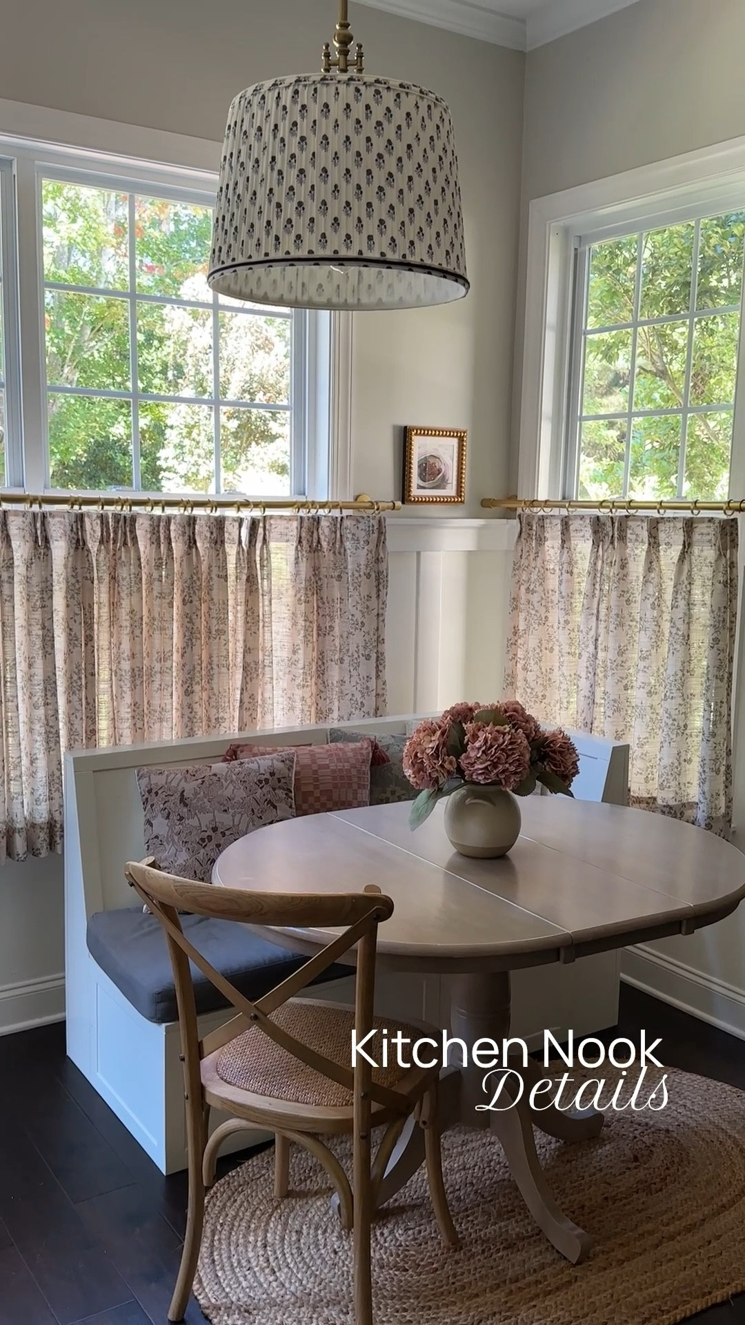 Cozy kitchen nook details ✨ My banquette seating is styled with fresh fall florals, layered textures, and timeless café curtains that make this corner feel warm, inviting, and perfect for everyday family moments. I love creating a space that’s not only functional but also styled to feel like a cozy cottage retreat right inside the home. Tap to shop the pieces that make this nook feel so effortless and chic. 🪞🌿🍂
.
.
#KitchenNook #BanquetteSeating #CafeCurtains #CozyHome #FallFlorals #HomeStyling #HomeInspo #HomeDetails #KitchenInspiration #LTKHome #LTKDecor #LTKFinds #CozyKitchen #StyledSpaces #LTKFall


#LTKU #LTKSeasonal #LTKHome