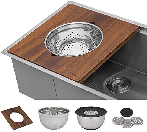 Ruvati Wood Platform with Mixing Bowl and Colander (complete set) for Workstation Sinks - RVA1288 | Amazon (US)