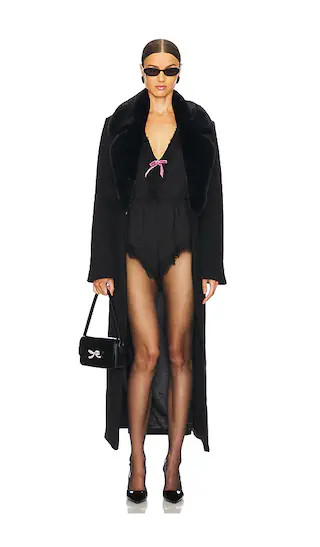 Wainscott Coat in Black | Revolve Clothing (Global)