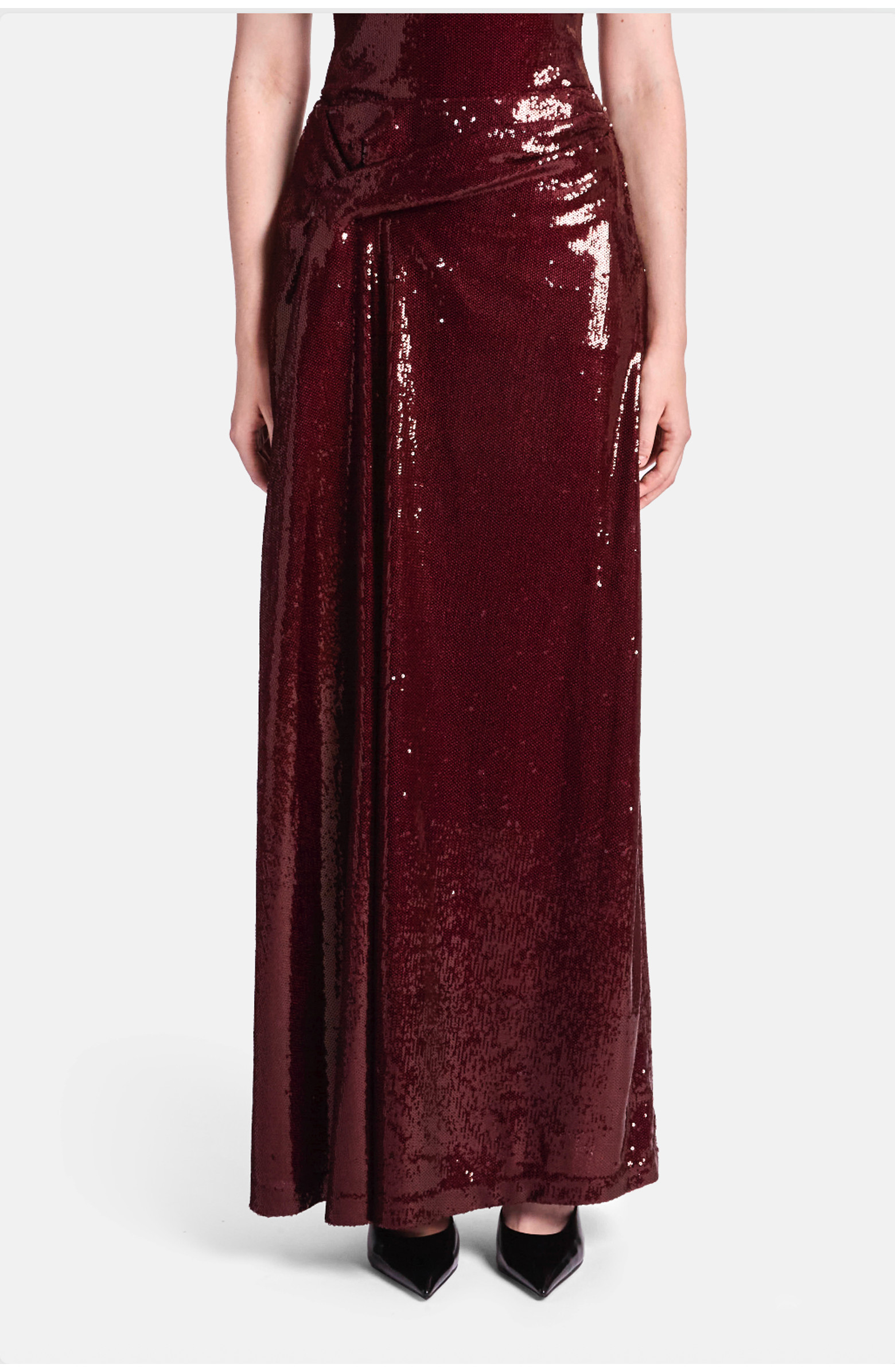 KATE BARTON Sequin Draped Maxi Skirt | Nordstrom | Nordstrom
