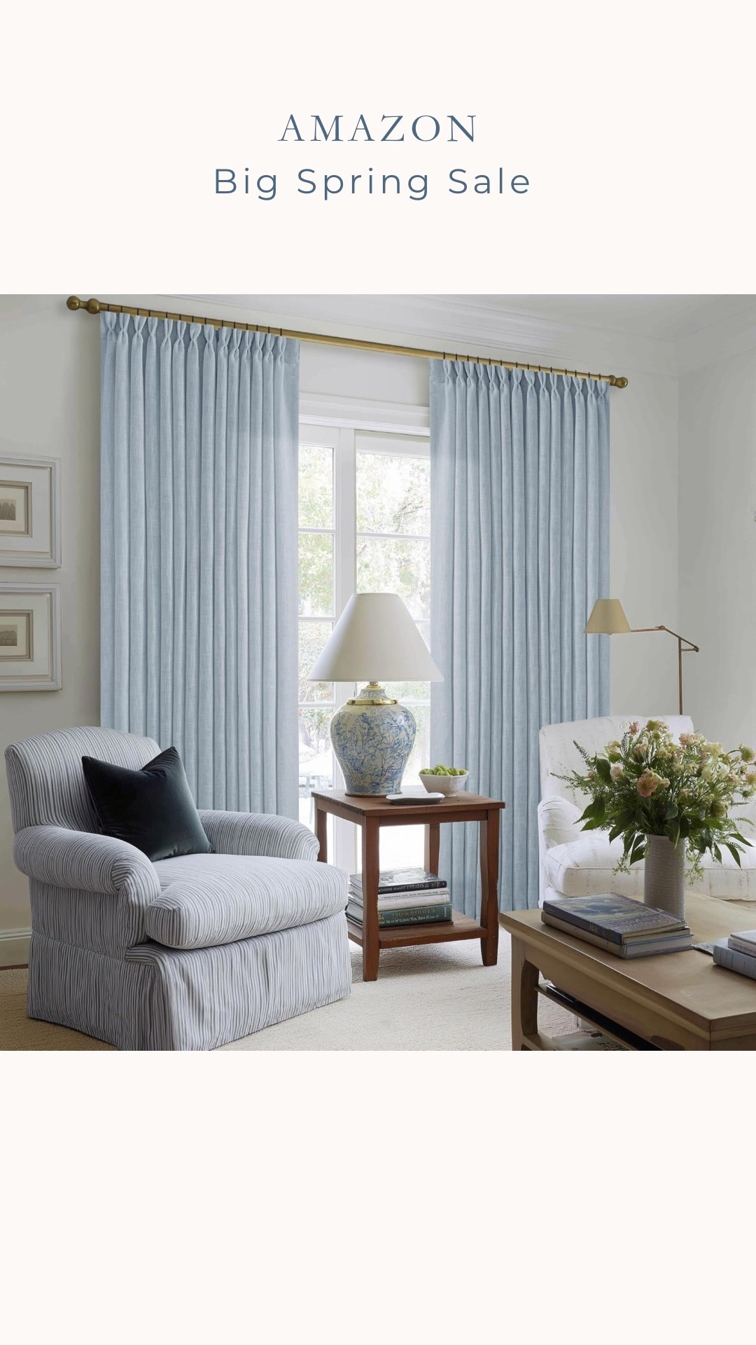 Gorgeous pinch pleat curtains from Amazon that are on sale during Amazon big spring sale! They come in several colors! 

Affordable curtains | pinch pleat | Amazon curtains | Amazon drapery | blue curtains  

#LTKSaleAlert #LTKHome