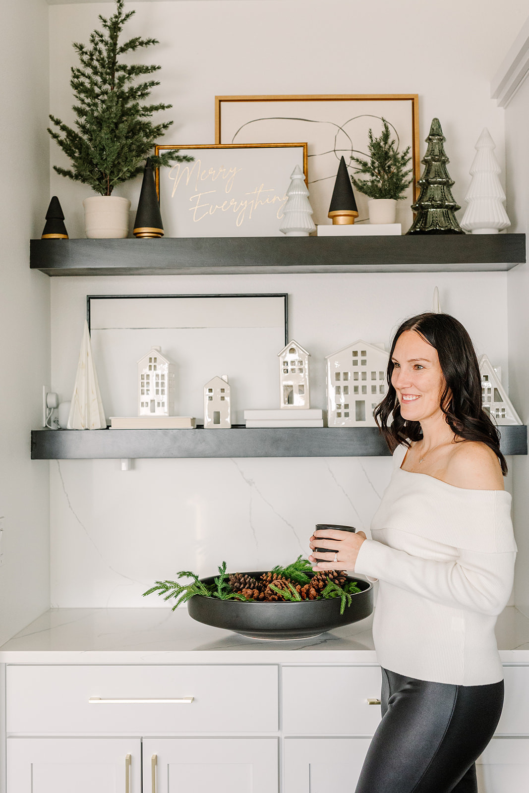 🔗👇🏻 Floating shelves Christmas decor—simple, festive, and perfectly styled for the season 🎄✨  

 

#LTKHoliday #LTKHome