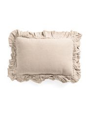 16x24 Linen Ruffle Edge Pillow | TJ Maxx