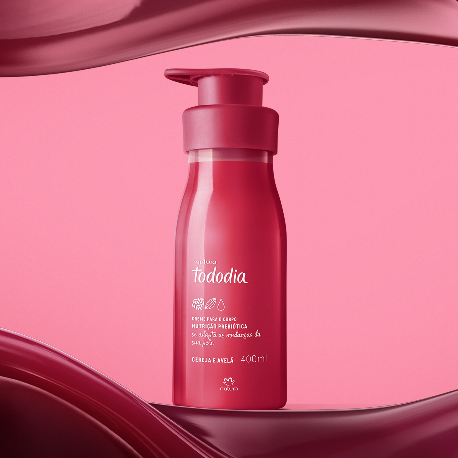 Creme Nutritivo Para o Corpo Tododia Cereja e Avelã | Natura BR