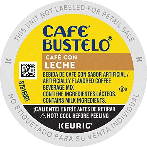 Café Bustelo Café con Leche Flavored Espresso Style Coffee, 10 Keurig K-Cup Pods | Amazon (US)