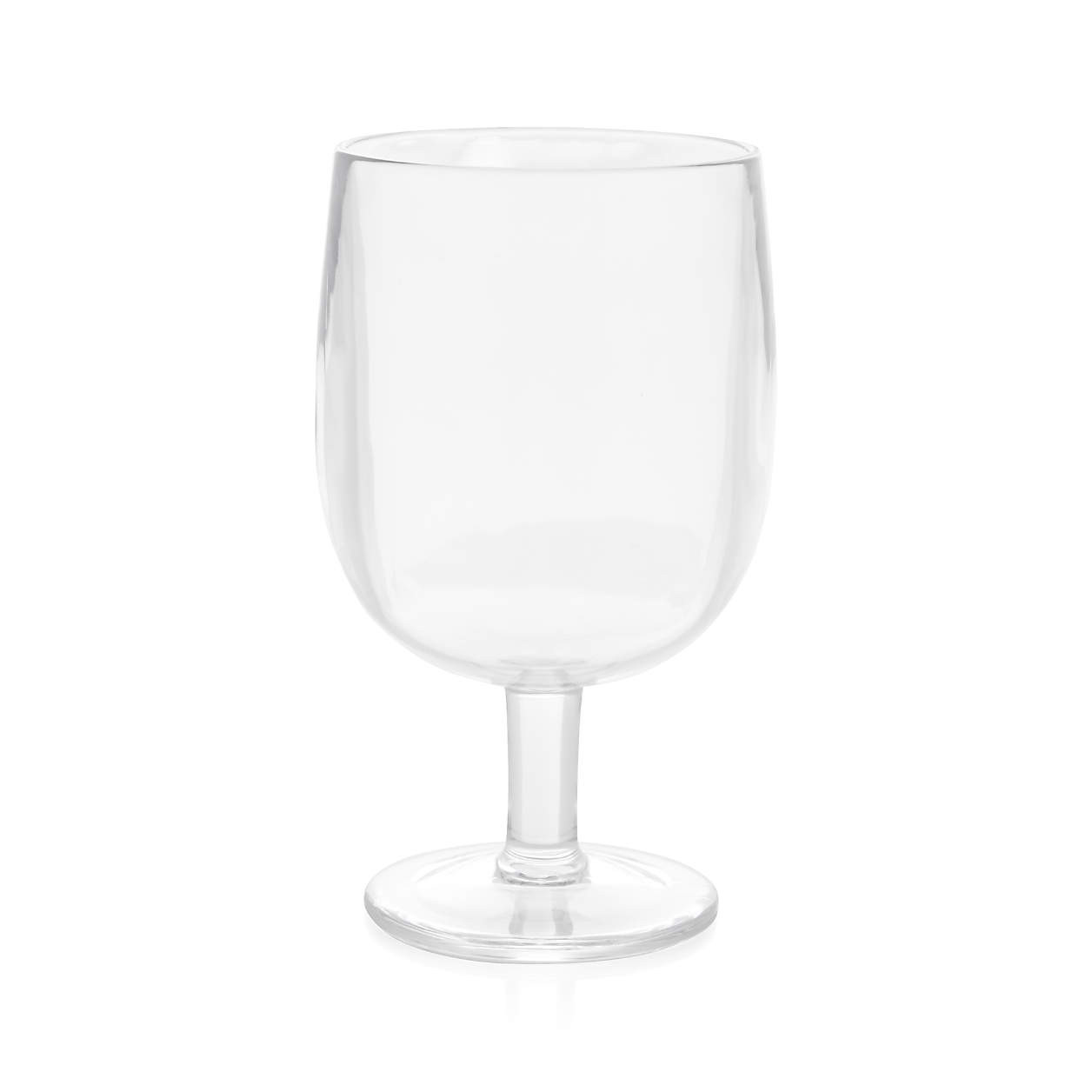 Stacking Acrylic Clear Wine Glass + Reviews | Crate & Barrel | Crate & Barrel