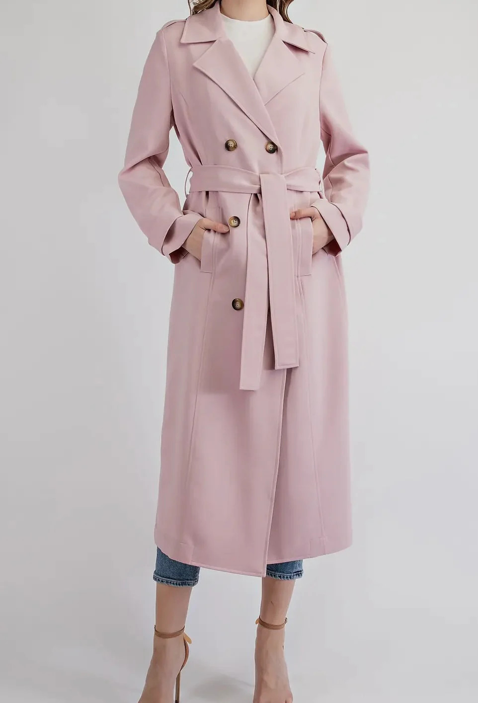 MAKE ME BLUSH TRENCH COAT | Harper's Den