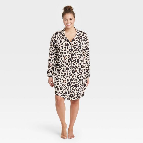 Women's Beautifully Soft Notch Collar Nightgown - Stars Above™ | Target