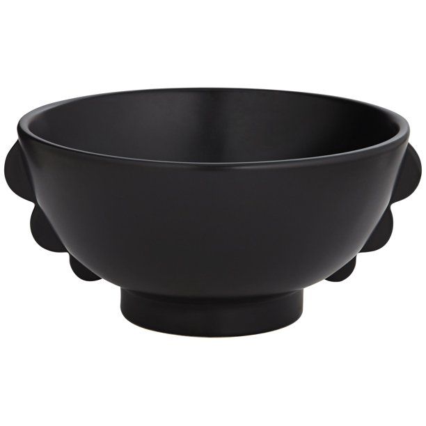 Studio 55D Vermosa Matte Black Ceramic Round Bowl | Walmart (US)