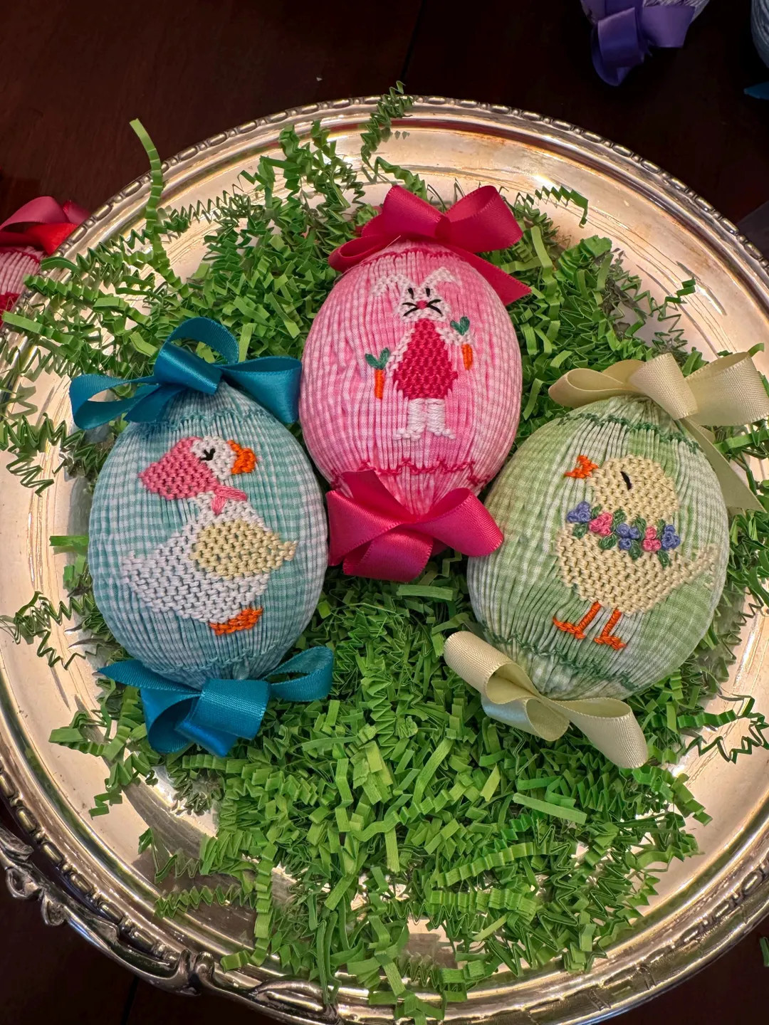 Three Handsmocked Easter Eggs - Etsy | Etsy (US)