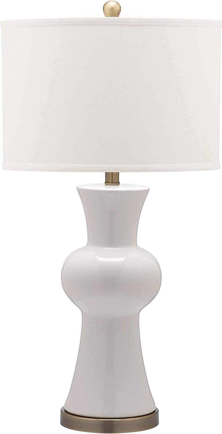 Safavieh Lighting Collection Lola Column White 30-inch Table Lamp (Set of 2) | Amazon (US)