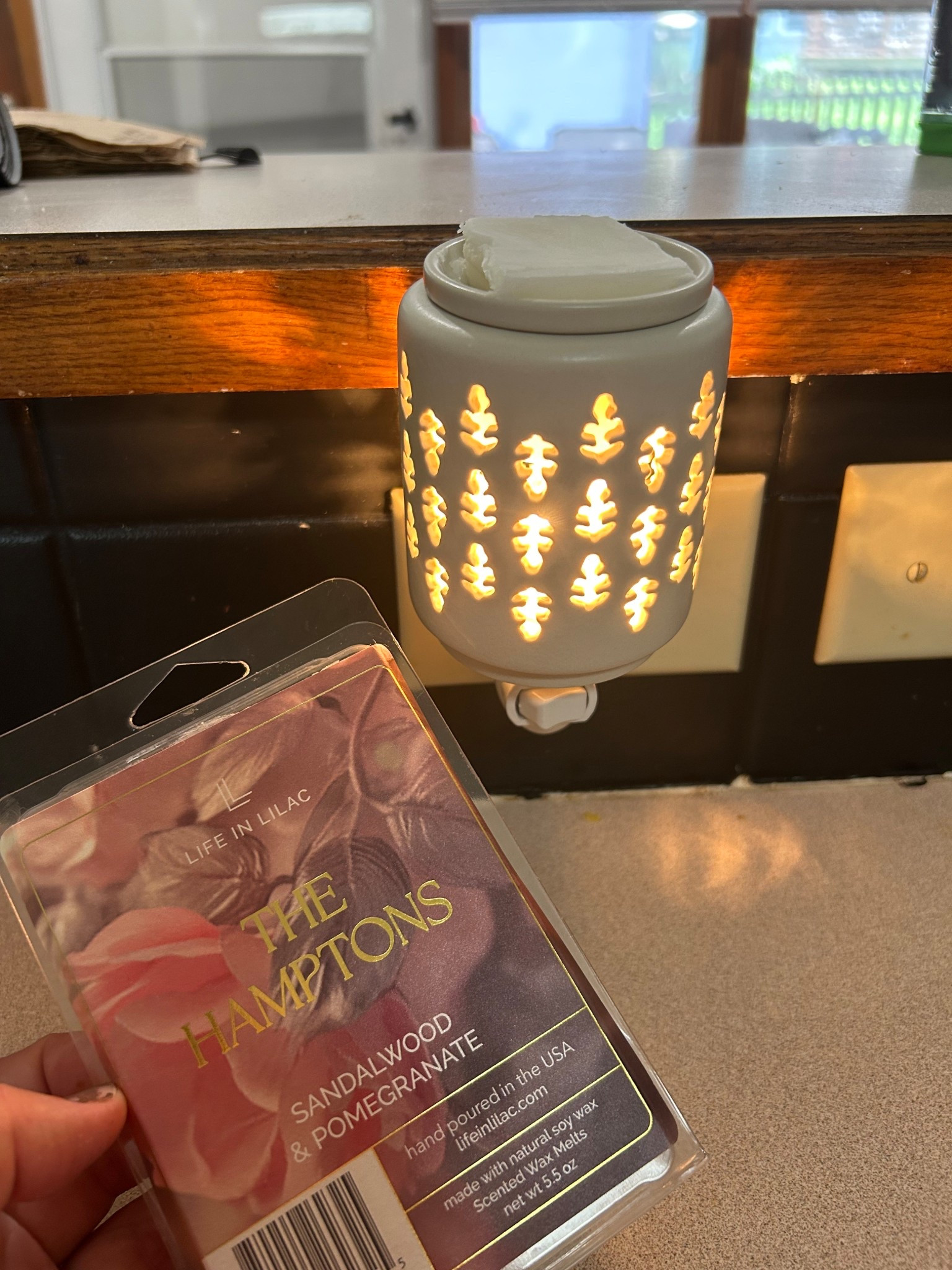 My favorite purchase this spring/summer. I tried out Life in Lilac wax melts almost as a sample to see if I liked the scent before buying a full candle. But with this cutie plug in melting light I don’t think I’m ever going back. Gives the same glowy ambience of a candle without a flame. And these LiL products are GOOD. How far the scent spreads and how long they last burning is incredible. I like the Hamptons and Memory Lane (Always welcome is popular, but not for me, which is why I was so picky about wanting to test it out)