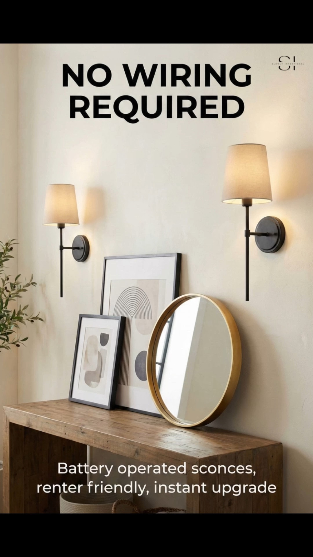 These battery operated wall sconces are all from Amazon and they are one of my favorite no fuss upgrades. No wiring required, no electrician, no holes you will regret later. Just mount them, turn them on, and suddenly the room feels finished.

They are renter friendly, mom friendly, and budget friendly. I love them for entryways, bedrooms, hallways, or anywhere that needs a little glow without a full remodel. The soft light instantly makes a space feel warmer and more intentional, like you actually planned it.

If you want that designer look without opening walls or losing your mind, this is it.

#LTKFindsUnder100 #LTKHome