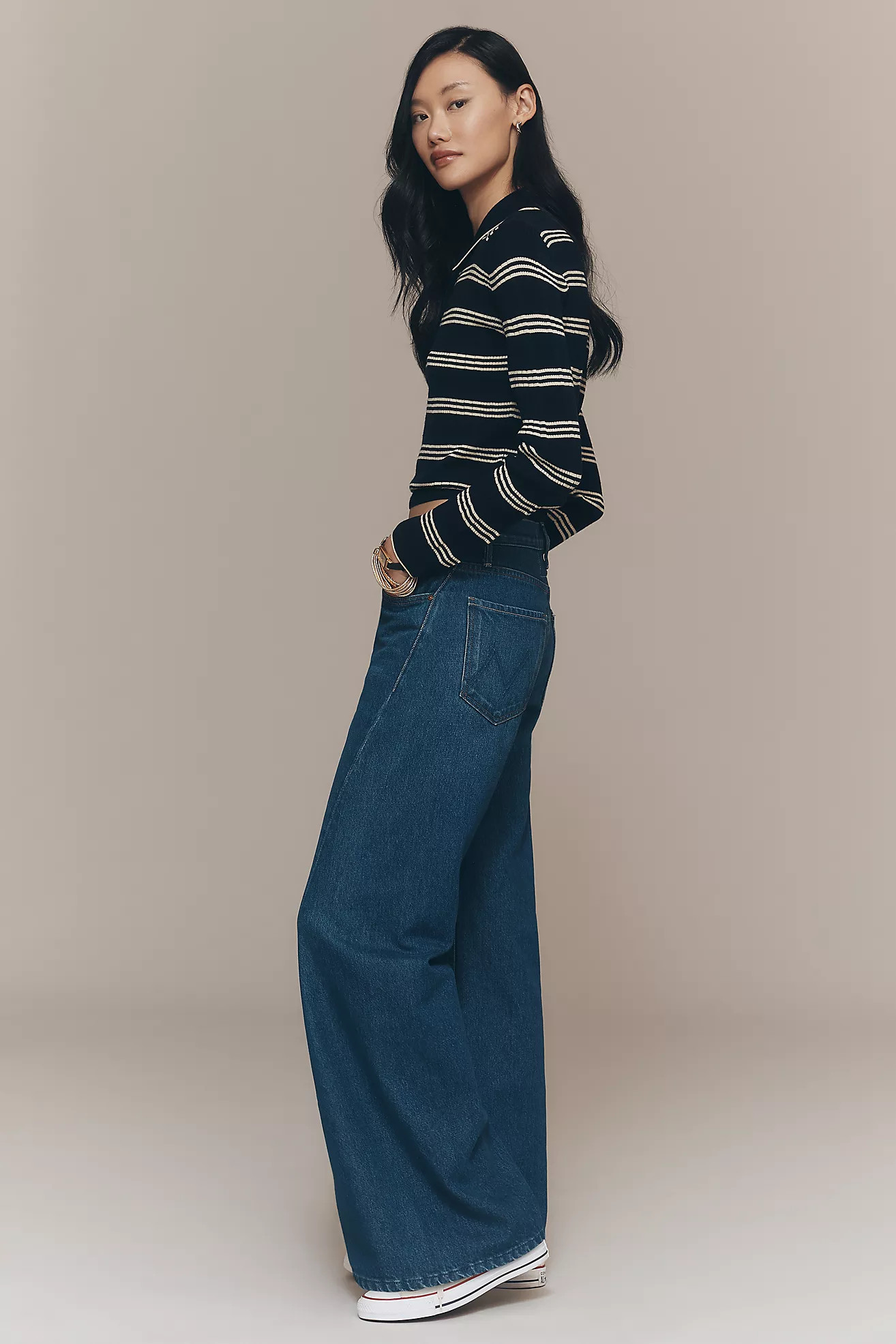 MOTHER Lemon Twist High-Rise Wide-Leg Jeans | Anthropologie (US)