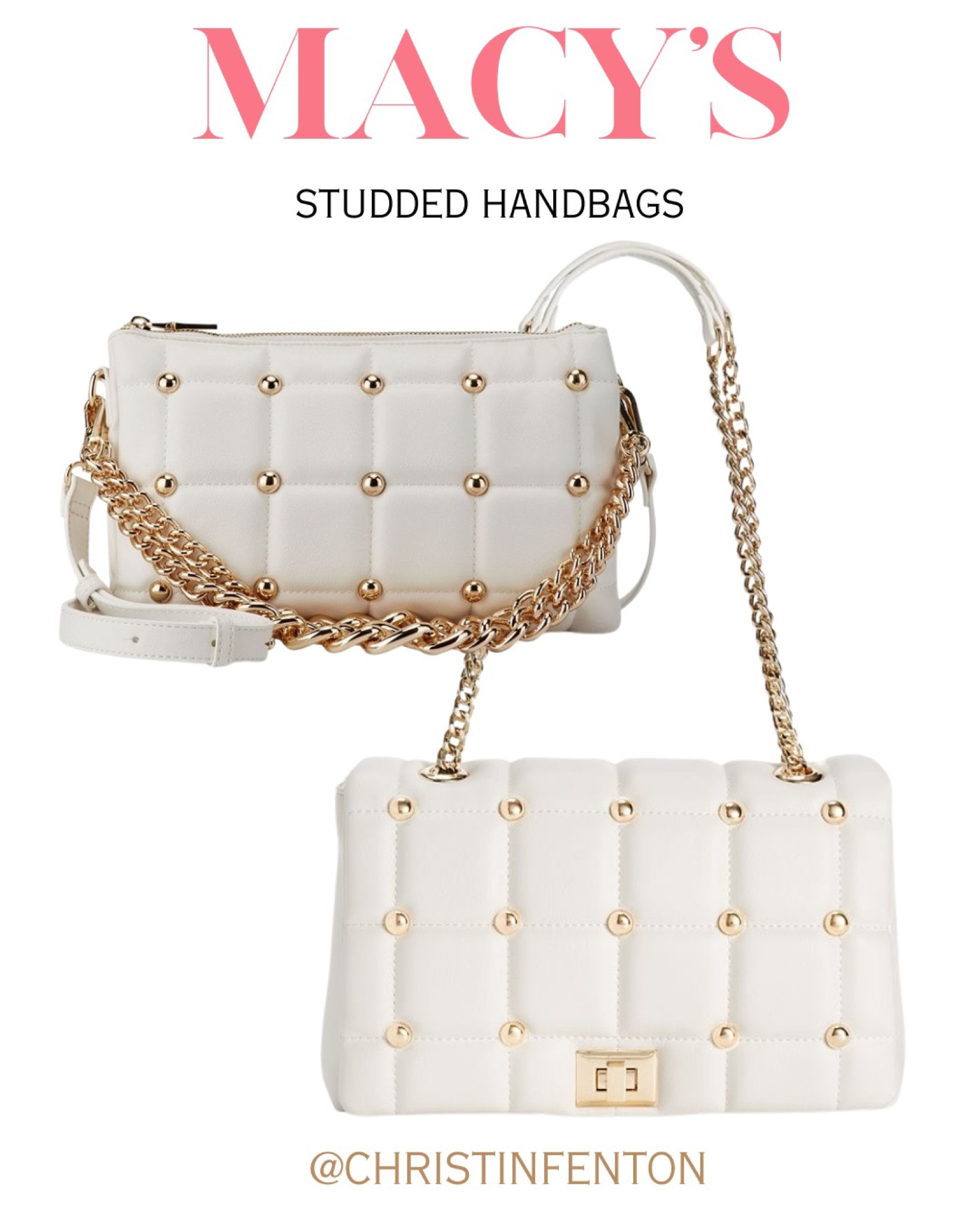 Macy’s studded white handbags, Steve Madden summer slide sandals 🤍 spring shoes, spring sandals, pastel heels, high heel pumps, wedding heels, wedding shoes, sandals, pumps, flip flops, neutral sandals, chunky heels @shop.ltk #liketkit 🥰 Thank you for shoe shopping with me! 🤍 XO Christin  #LTKshoecrush #LTKworkwear #LTKstyletip #LTKcurves #LTKitbag #LTKsalealert #LTKwedding #LTKfit #LTKunder50 #LTKunder100 #LTKworkwear 