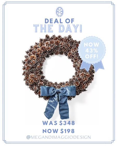 Wow!! Snag this gorgeous & large pinecone wreath for 43% OFF & free shipping during their Black Friday sale!! This blue velvet bow is so pretty!! 😍 Also available in another color too!

#LTKhome #LTKsalealert #LTKHoliday
