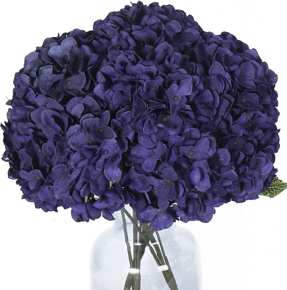 Kimura's Cabin 2Bouquets Fake Flowers Vintage Artificial Silk Hydrangea Flowers Bouquets 10Heads ... | Amazon (US)