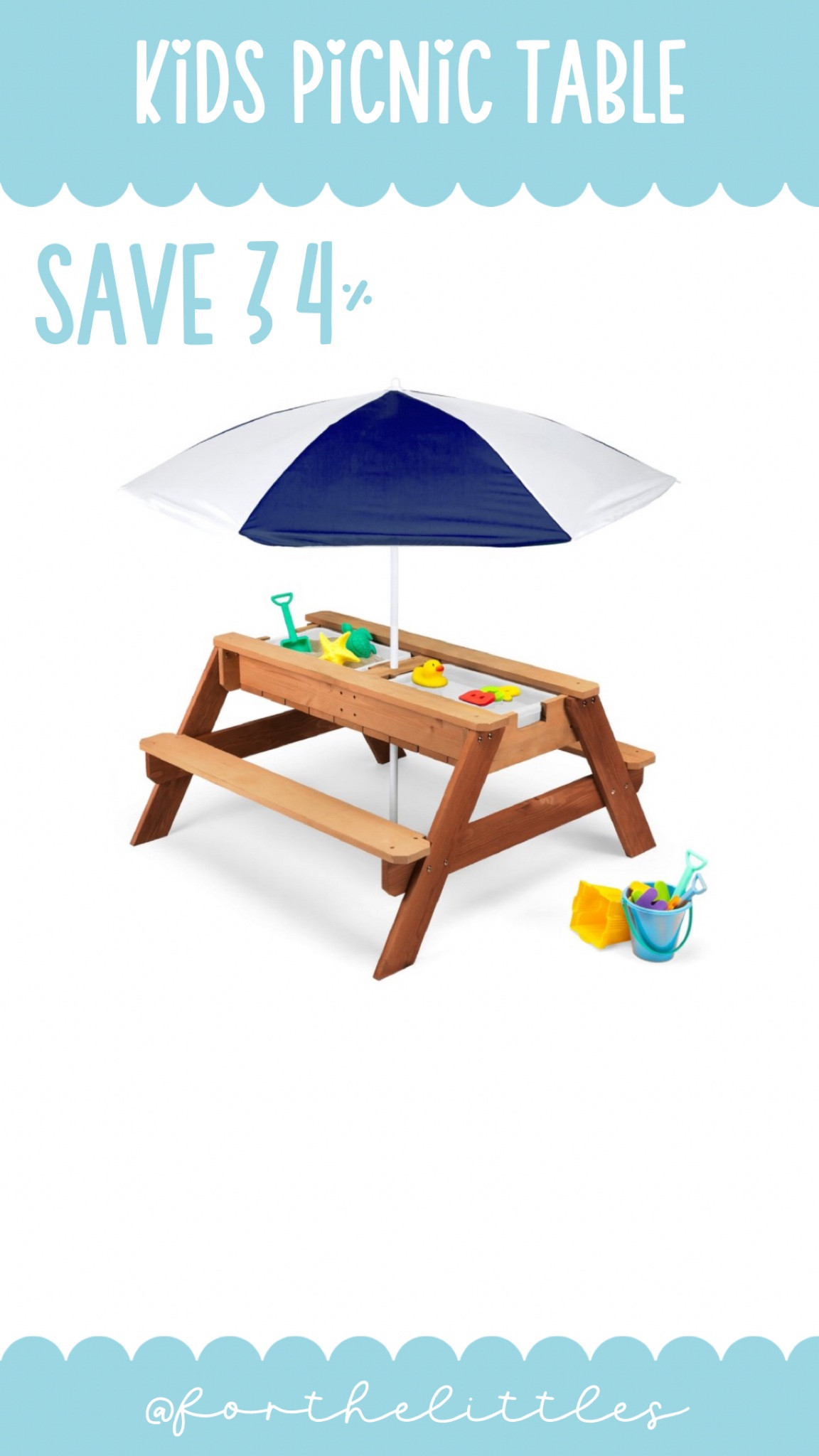 This kids picnic table is on major sale! Includes sensory bins, umbrella and can be used for sand, water or as a picnic table. Comes in blue and green  

#LTKkids #LTKSeasonal #LTKsalealert