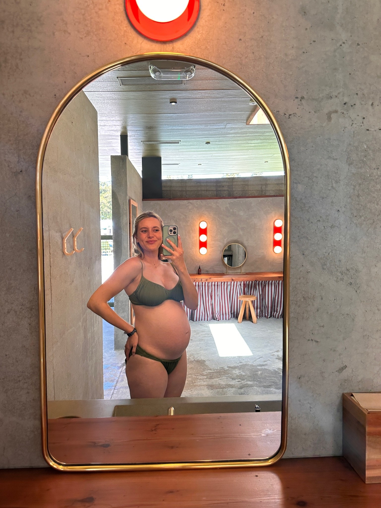 3rd trimester bump friendly swimsuit 💚

#LTKSwim #LTKBump #LTKBaby
