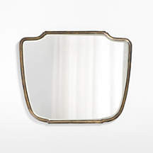 Capriano Antique Bronze Metal Mantel Wall Mirror 50"x41" + Reviews | Crate & Barrel | Crate & Barrel