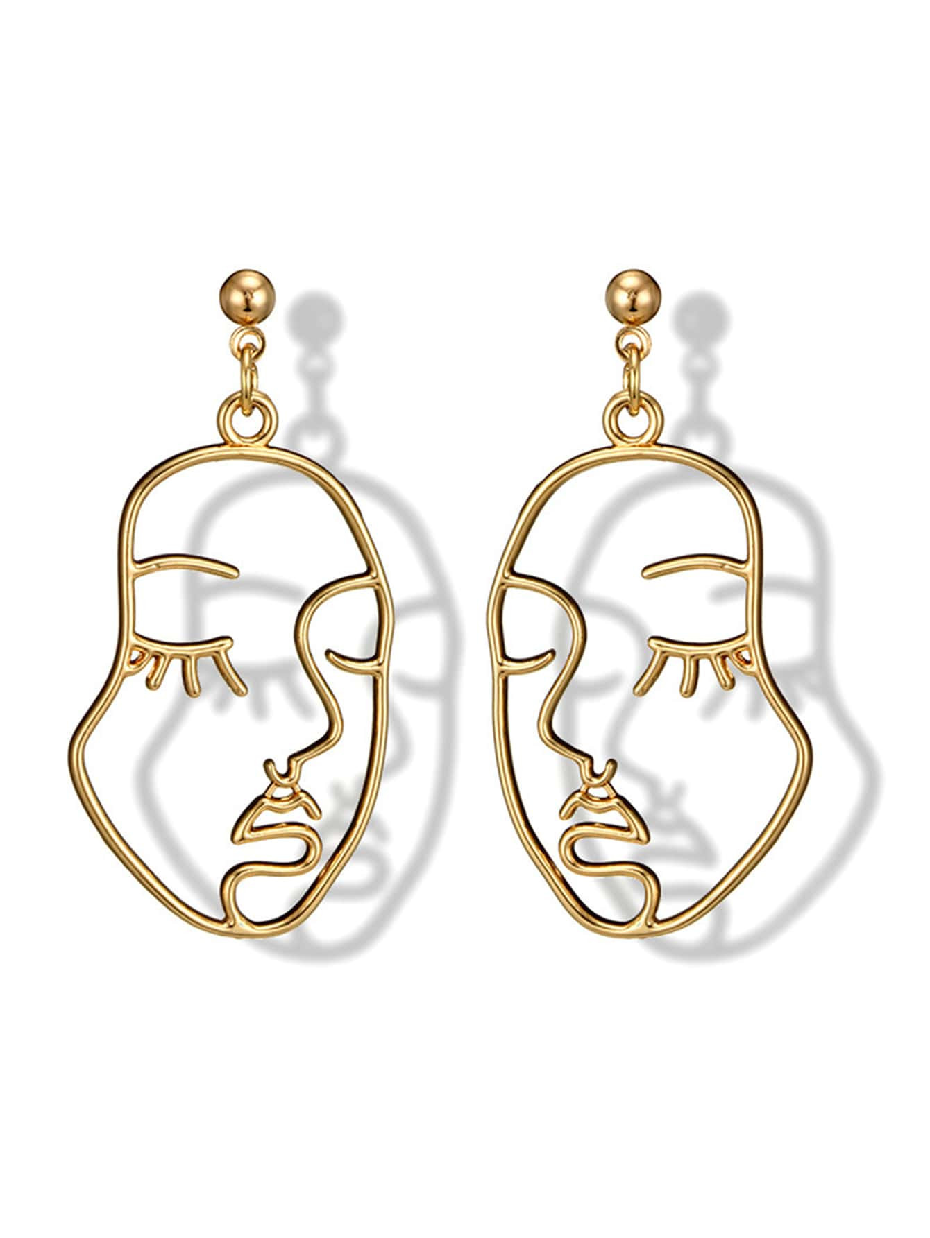 Abstract Face Drop Earrings | ROMWE