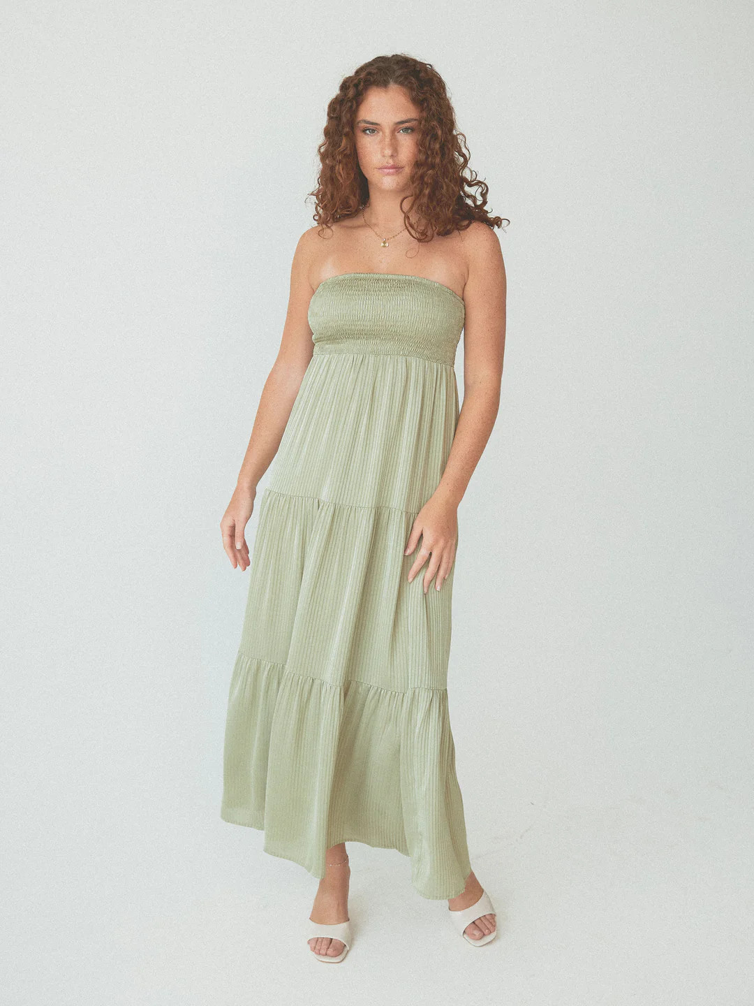 Tube Top Tiered Maxi Brami Dress | Klassy