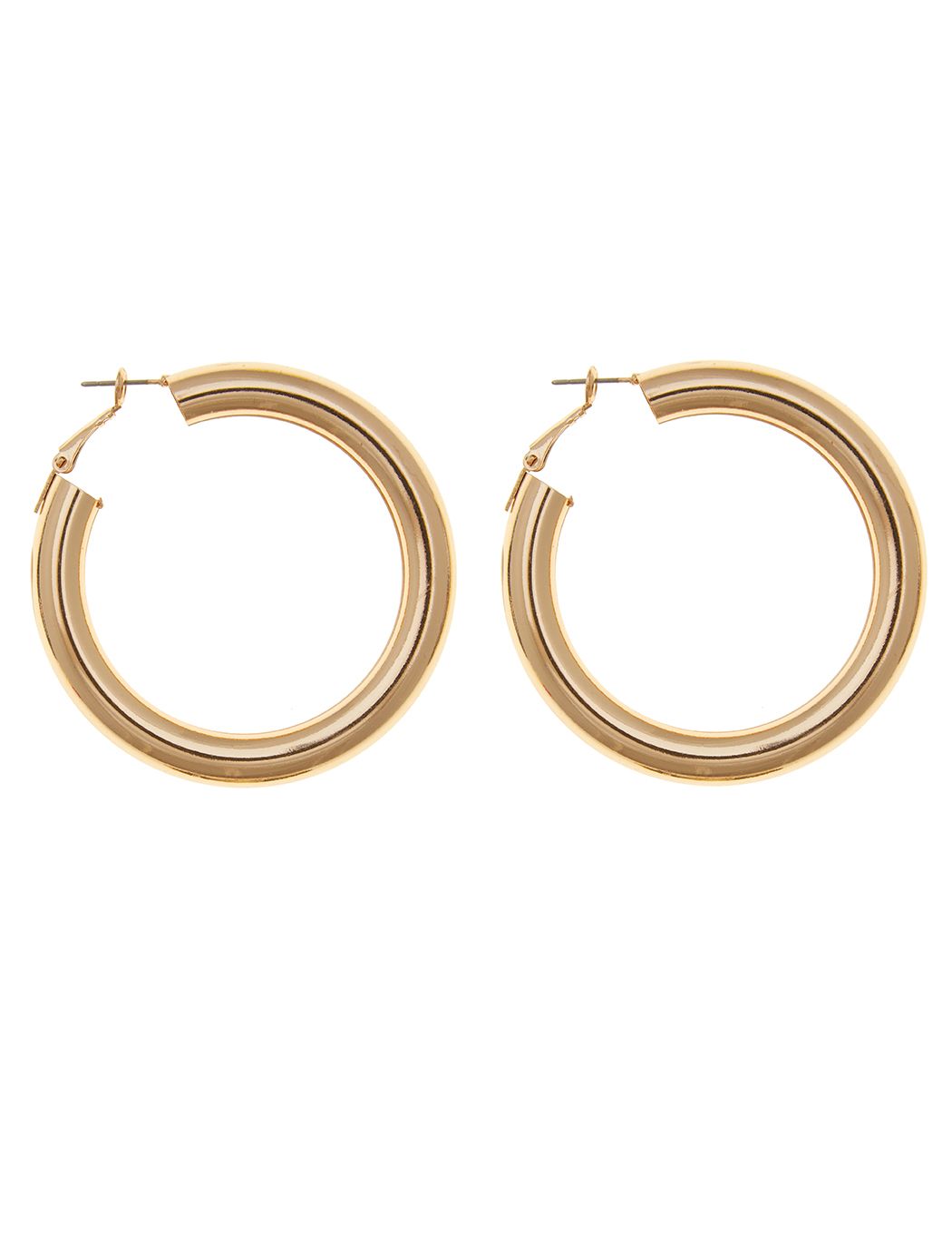 Oversized Rounded Hoop Earrings | Women's Plus Size Jewelry | ELOQUII | Eloquii