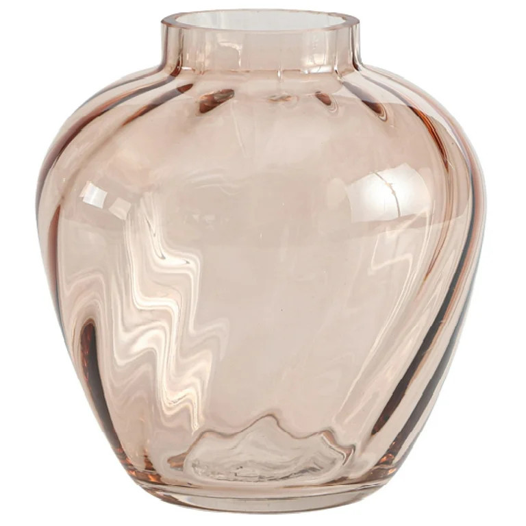 Home Decor Collection Style House Blush Glass Vase, 6.7" L x 6.5" H | Walmart (US)