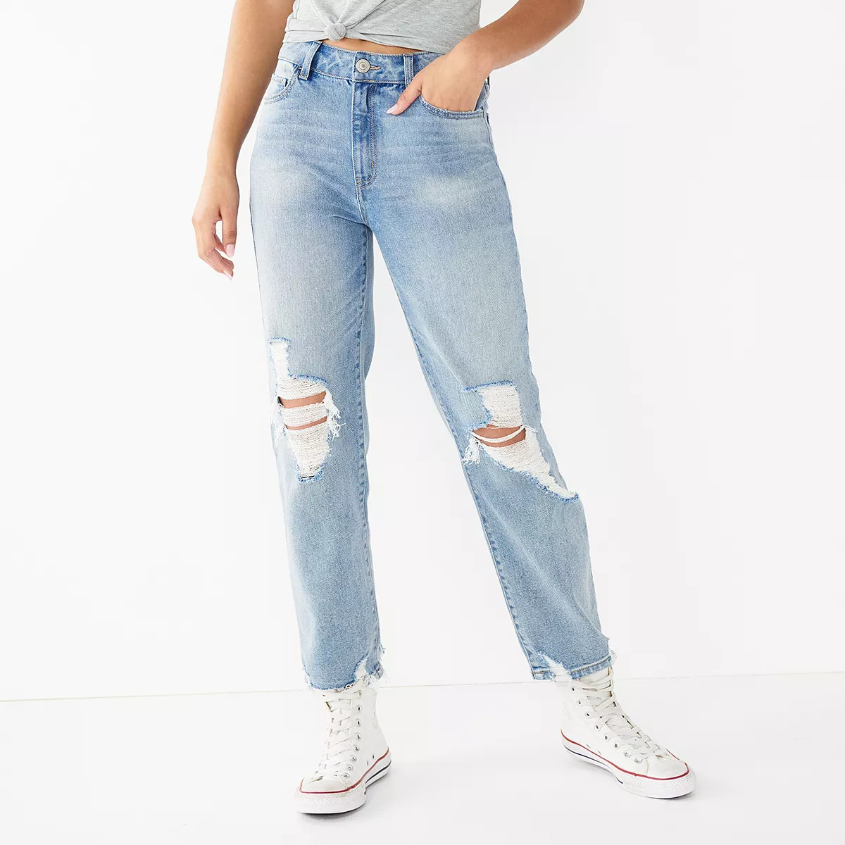 Juniors' SO® High-Rise Straight Leg Jeans | Kohl's