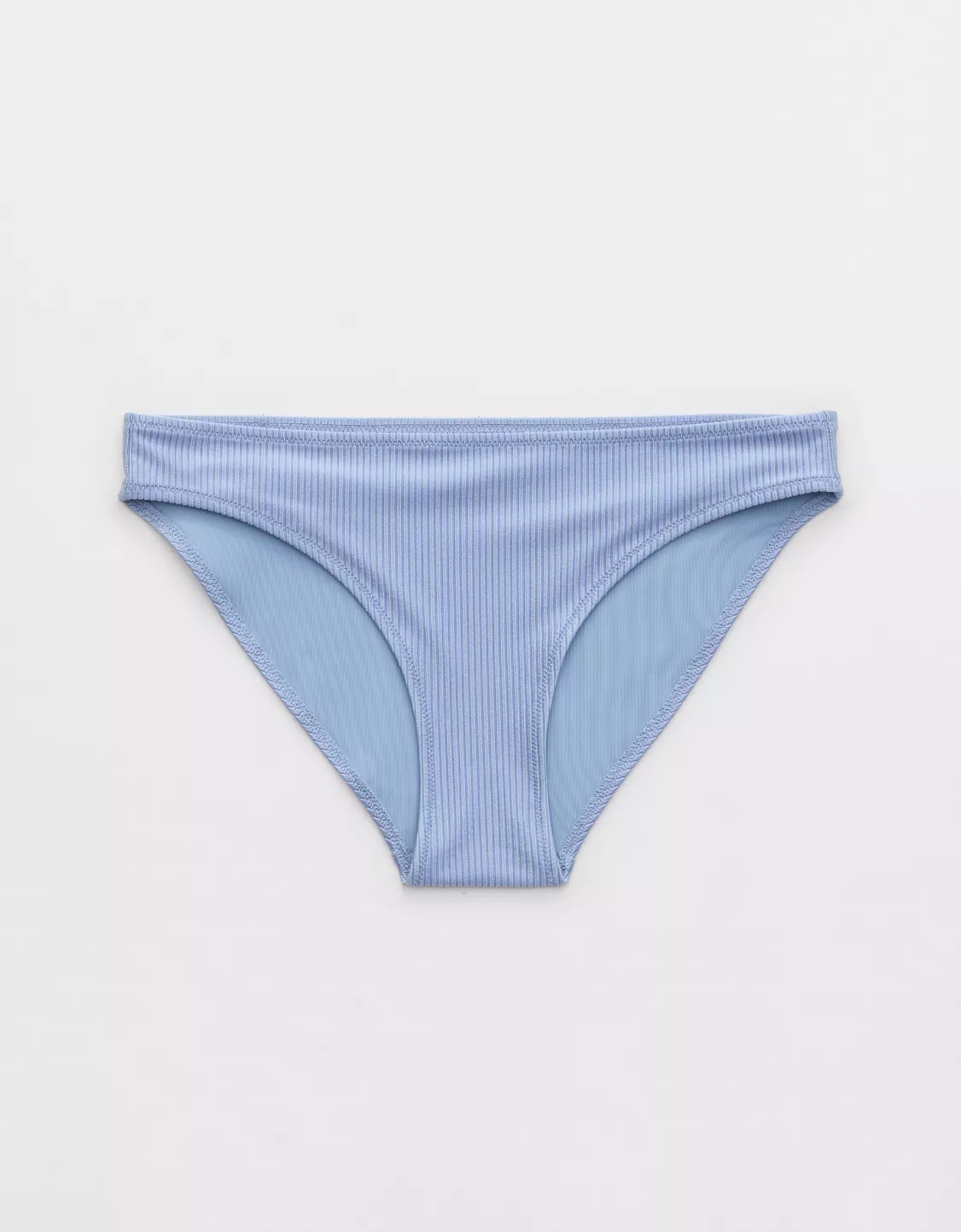 Aerie Shine Rib Full Coverage Bikini Bottom | Aerie