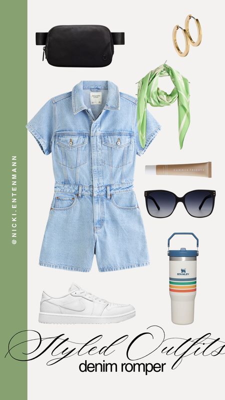 Casual mom spring  for this denim jumper from Abercrombie! I love pairing a staple season item with accessories like a satin kerchief!

Spring style, styled outfits, madewell style, Abercrombie spring style, casual mom style, summer Fridays,

#LTKsalealert #LTKSeasonal