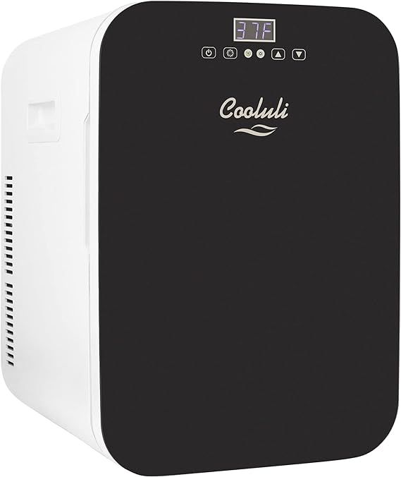 Cooluli 20L Mini Fridge For Bedroom - Car, Office Desk & College Dorm Room - Glass Front & Digita... | Amazon (US)