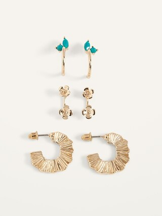 Gold-Toned Earrings Variety 3-Pack for Women | Old Navy (US)