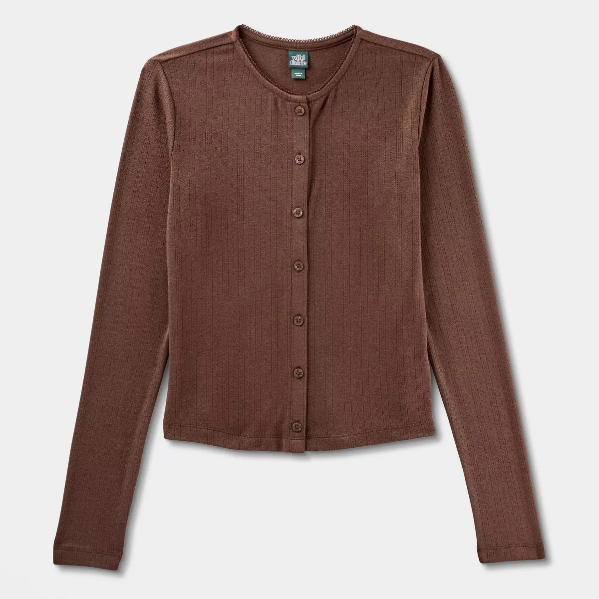 Women's Long Sleeve Roundneck Button-Down Shirt - Wild Fable™ | Target