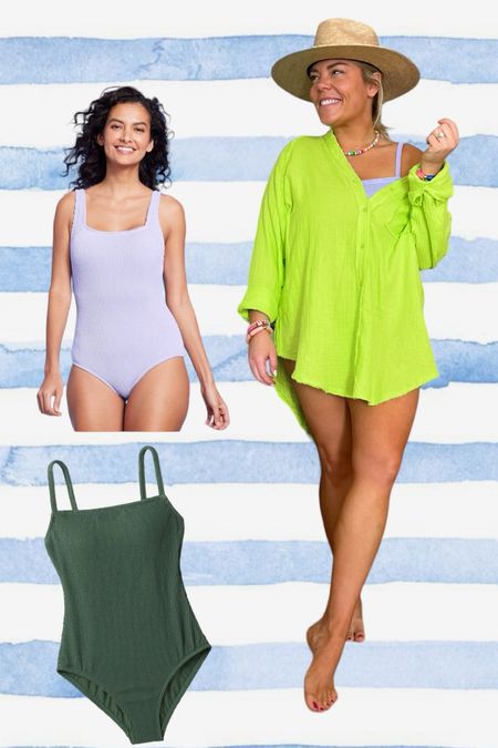 Target one piece swimsuits are 30% off today! This brand ALWAYS serves a women’s body well! Full booty coverage, side boob coverage, and some compression. They wash well, too. 

#LTKxTarget