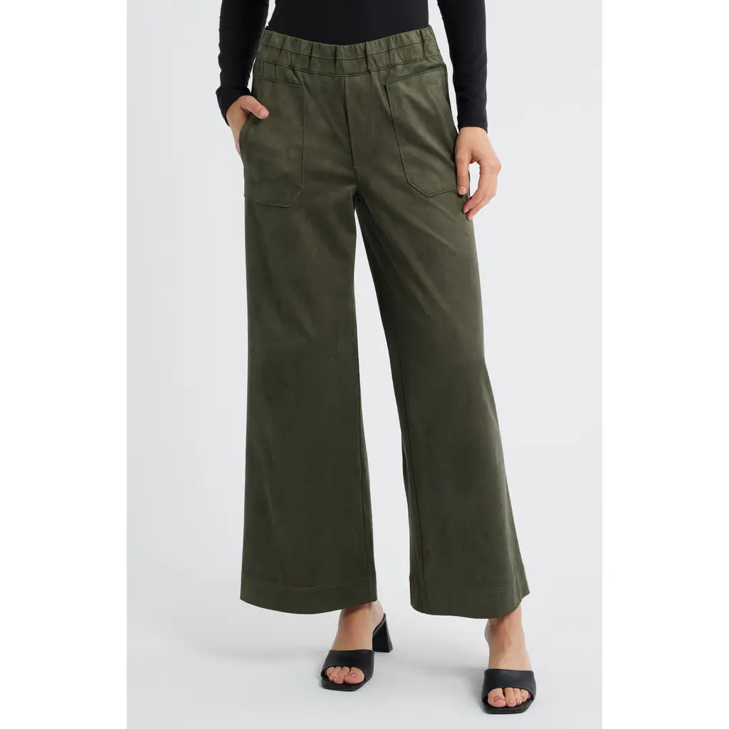 Wit & Wisdom Skyrise Patch Pocket Wide Leg Pants in Laurel Wreath at Nordstrom Rack, Size X-Large | Nordstrom Rack