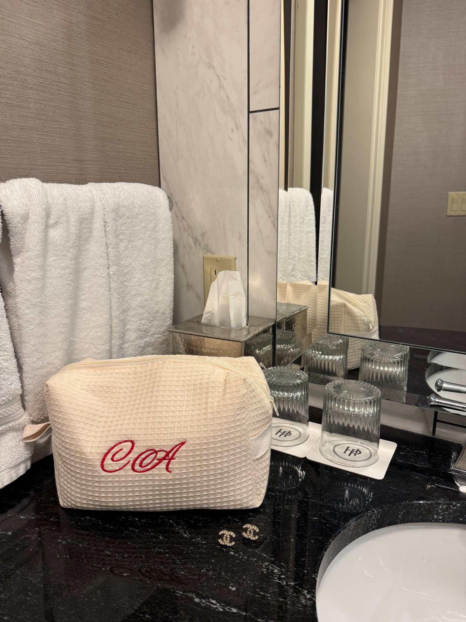 Love bringing thjs personalized monogrammed cosmetic bag with me when traveling!

#LTKTravel #LTKgrwm #LTKmorningroutine