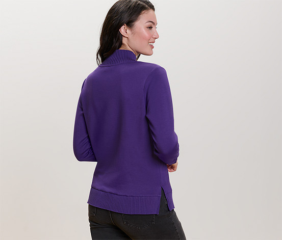 Sweatshirt mit Stehkragen, lila | Tchibo (DE)
