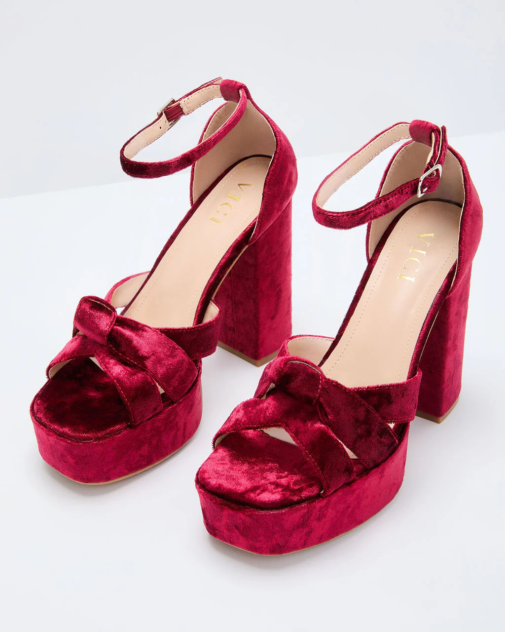 Evening Proper Velvet Platform Heels | VICI