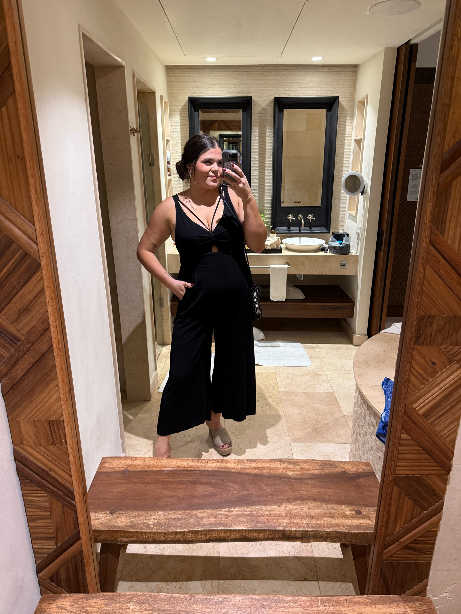 Resort where night one dinner outfit. Wearing this jumpsuit from Amazon, it’s in size XL and linen and I absolutely love it I’ve had it for multiple years! (in fact I wore it on this exact same vacation last year). 

Resort wear, beach vacation, Hawaii, Mexico , tropical, midsize, Amazon jumpsuit 

#LTKMidsize #LTKFindsUnder50 #LTKStyleTip