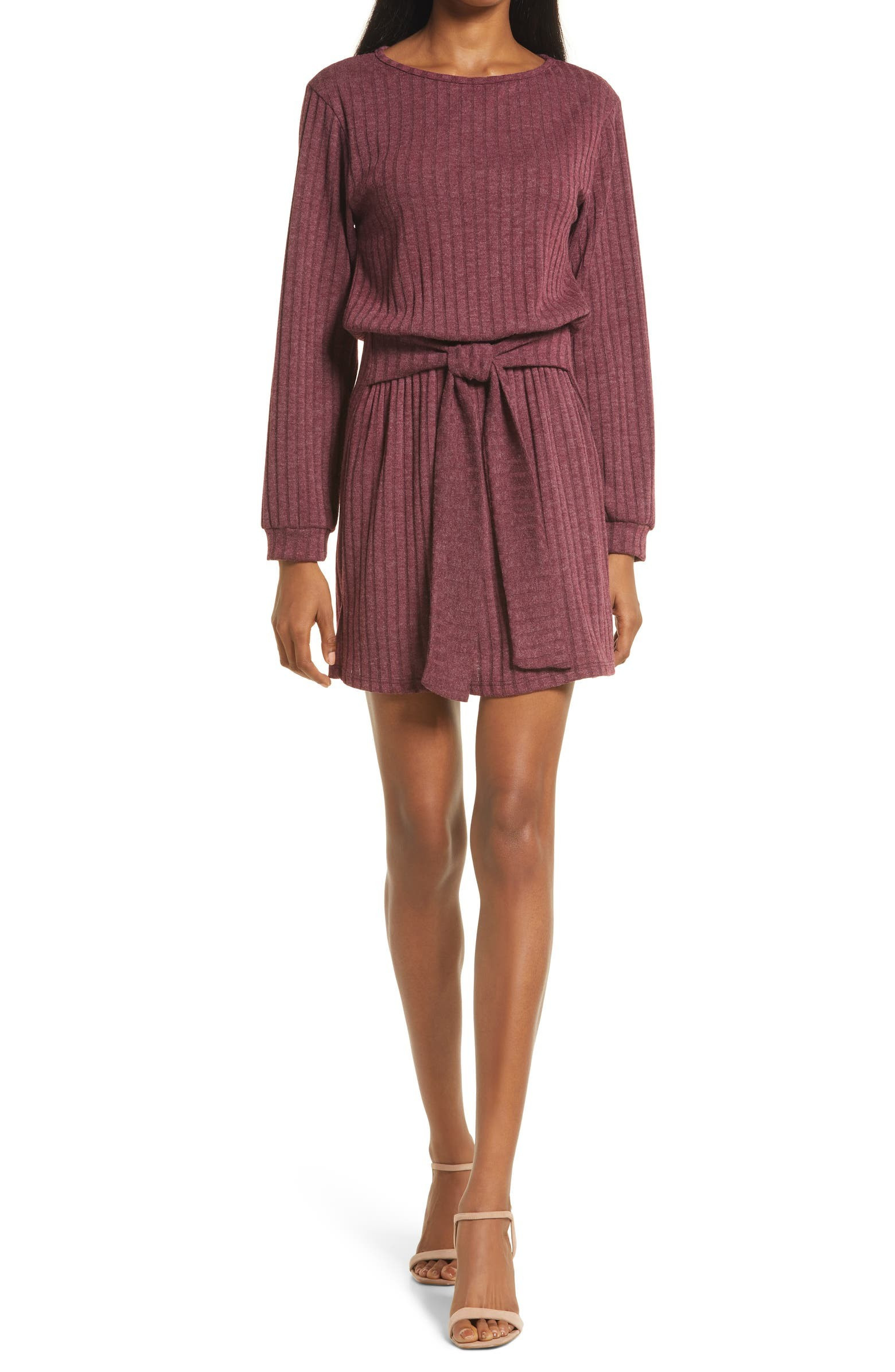 Tie Front Long Sleeve Dress | Nordstrom
