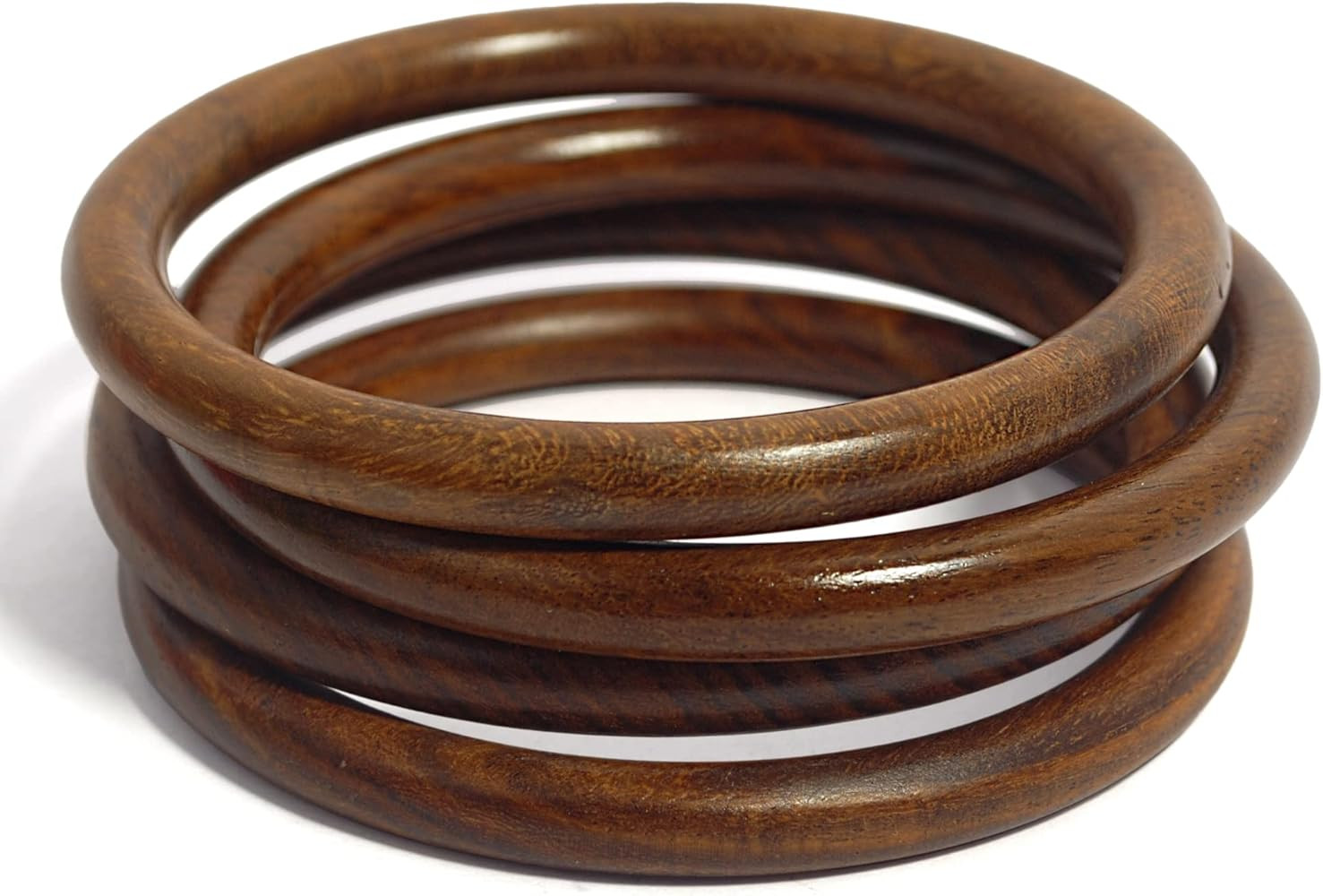 Pure Hands Handmade Wooden Bangle Set | Chunky Chatter Collection | Saffron Teak & Sissoo Wood Ba... | Amazon (US)