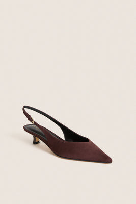 Dark Brown Luciey Sling Back Heels | Tuckernuck (US)