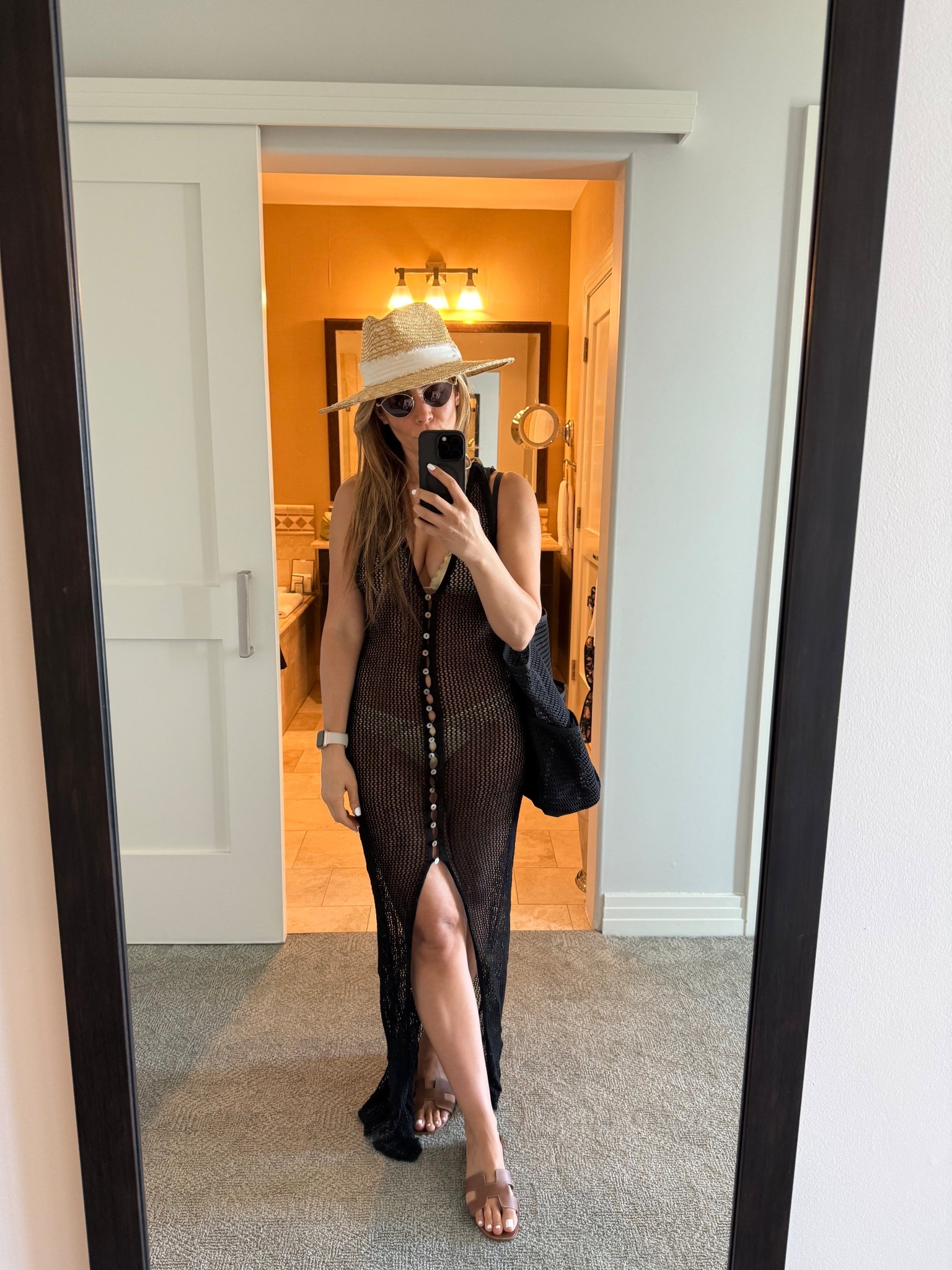 Hat: Nikki Beach
Cover up: LSpace
Sandals: Hermes 
Bag: Amazon

#LTKSeasonal #LTKSwim #LTKTravel