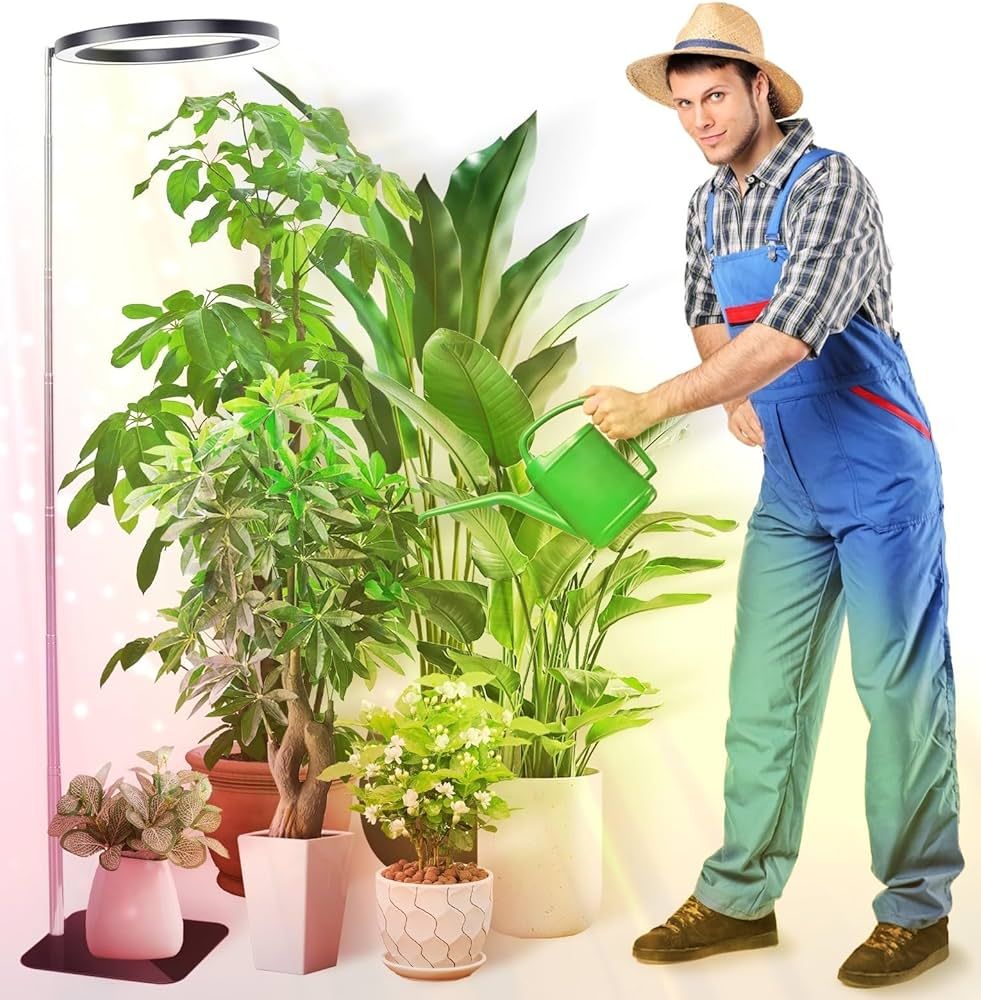 10" Grow Lights for Indoor Plants Full Spectrum with Stand, Indoor Plant Light for Indoor Growing... | Amazon (US)
